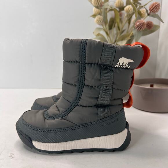 Sorel Whitney II Puffy Mid Waterproof Boot Gray NV3873-054 Kid's 8 NWOB - Picture 1 of 8